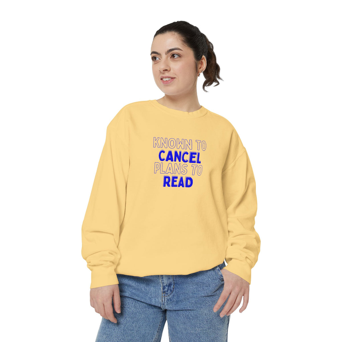 Reading Day Sweatshirt - Known to Cancel Plans to Read - Cozy Booklover Sweatshirt