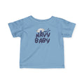 Navy Baby Infant Fine Jersey Tee - Sailor Hat Baby Shirt