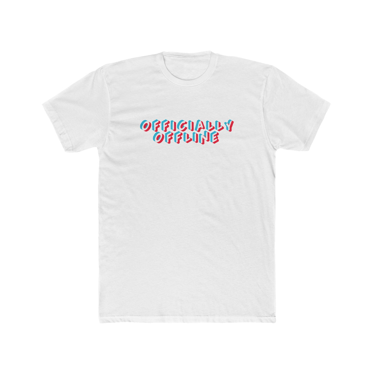 Officially Offline T‑Shirt - Retro 3D Text Graphic Tee