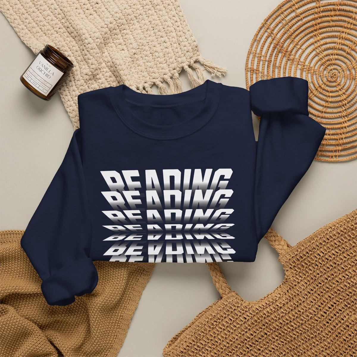 Reading (Book Pages) Graphic Sweatshirt