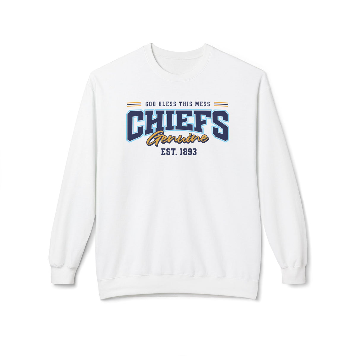 Chiefs Vintage Crewneck Sweatshirt – "God Bless This Mess" Graphic