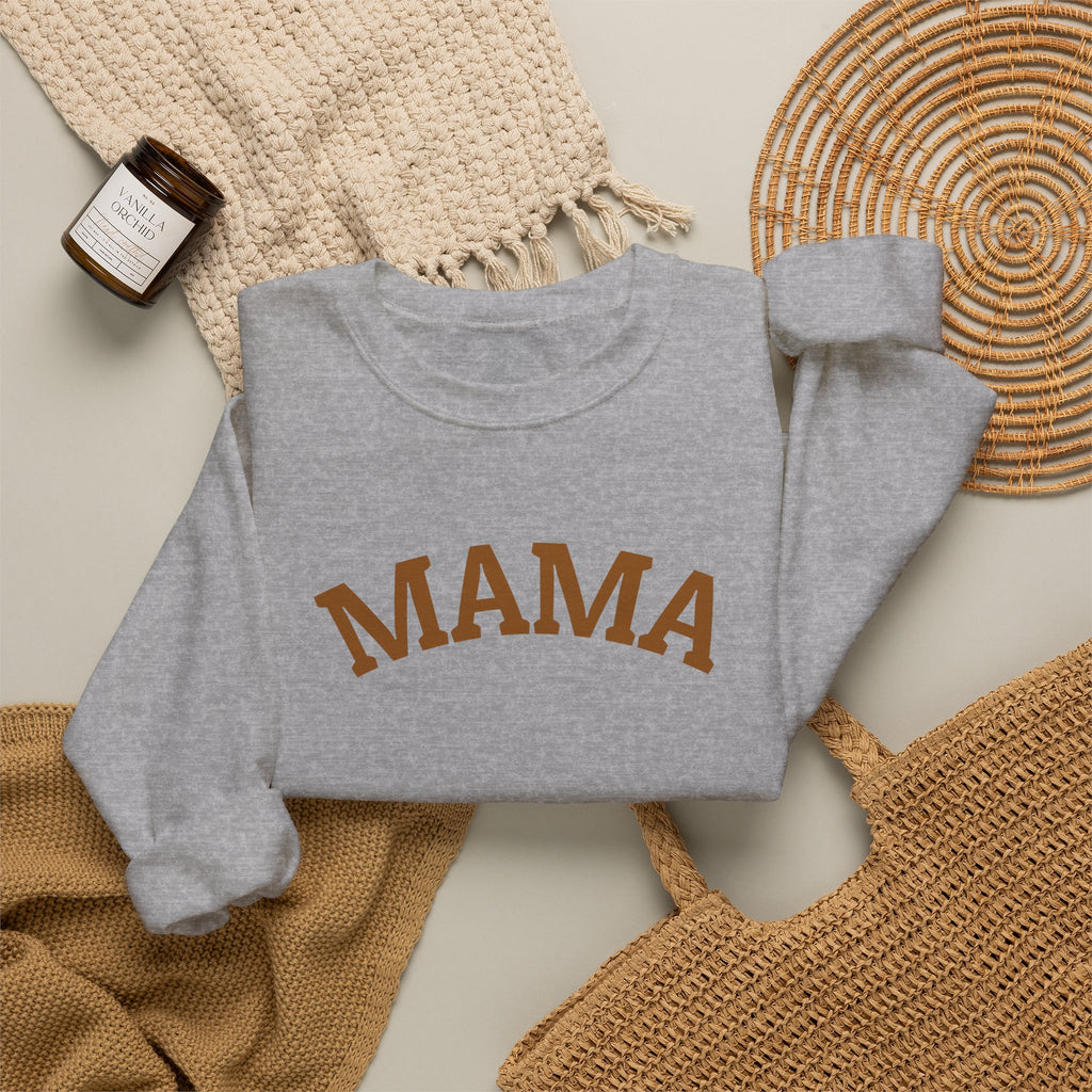 Mama Crewneck Sweatshirt - Cozy Neutral Mom Pullover with Personalization