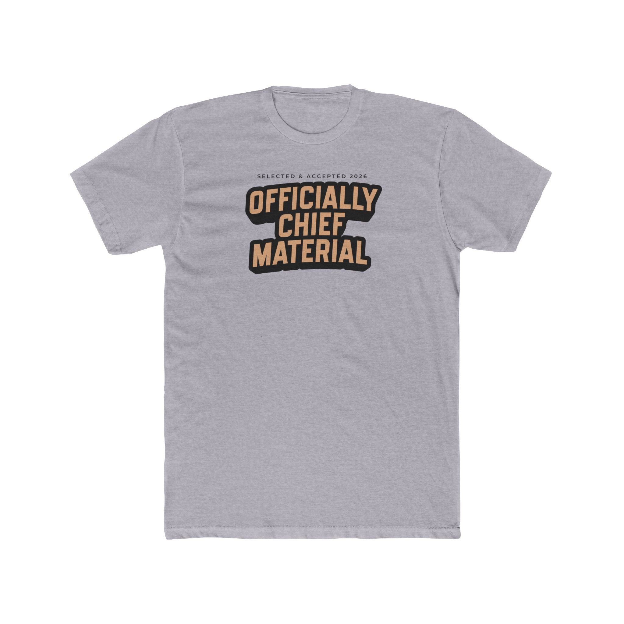 Officially Chief Material T‑Shirt - Statement Tee - Navy Chief Season 2026