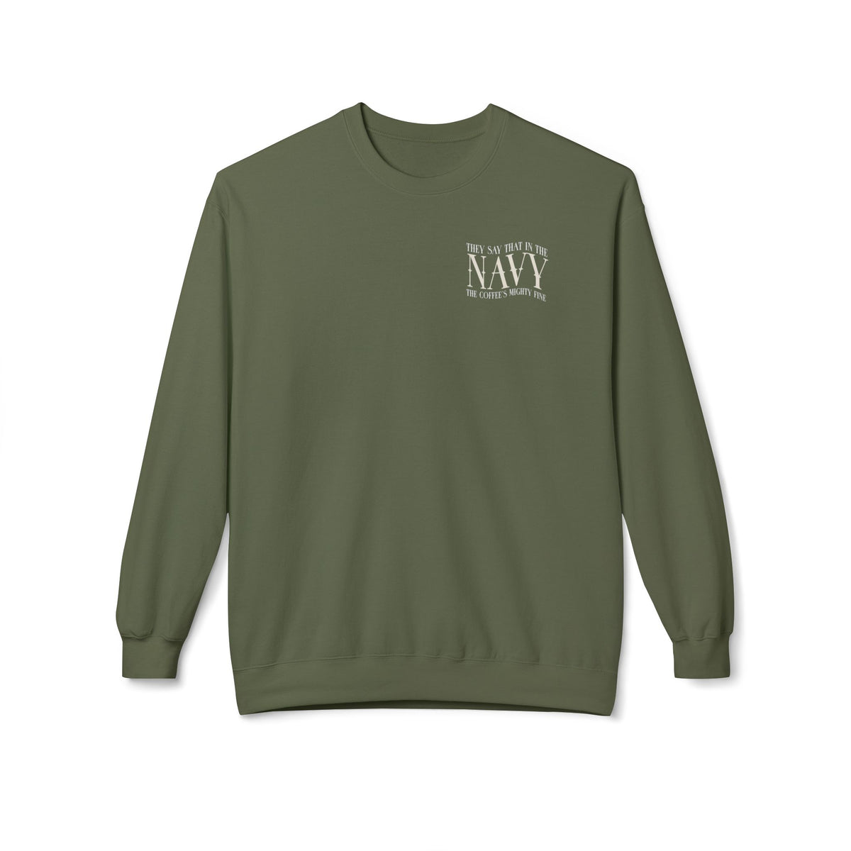 Navy Skull Crewneck Sweatshirt - “Looks Like Muddy Water, Tastes Like Turpentine”