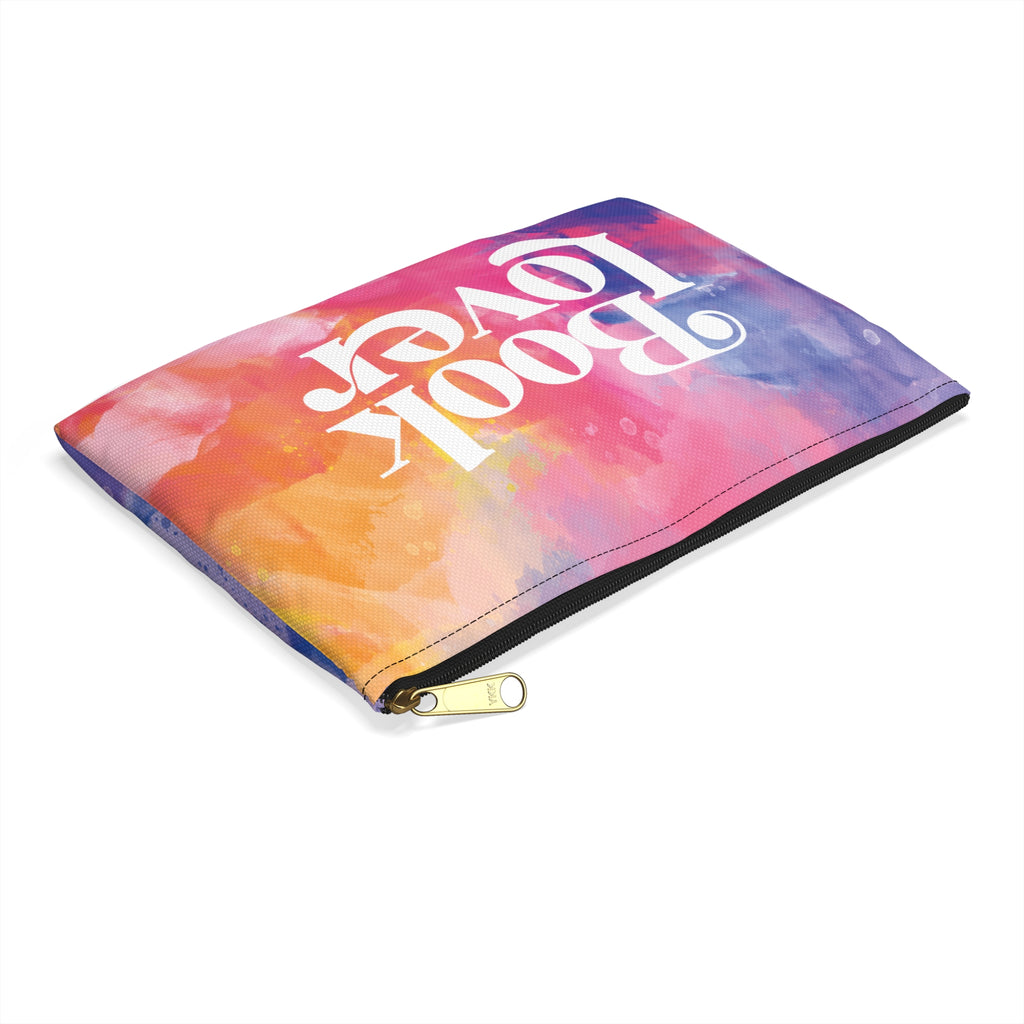Book Lover Accessory Pouch| Colorful Watercolor Zipper Pouch for Readers