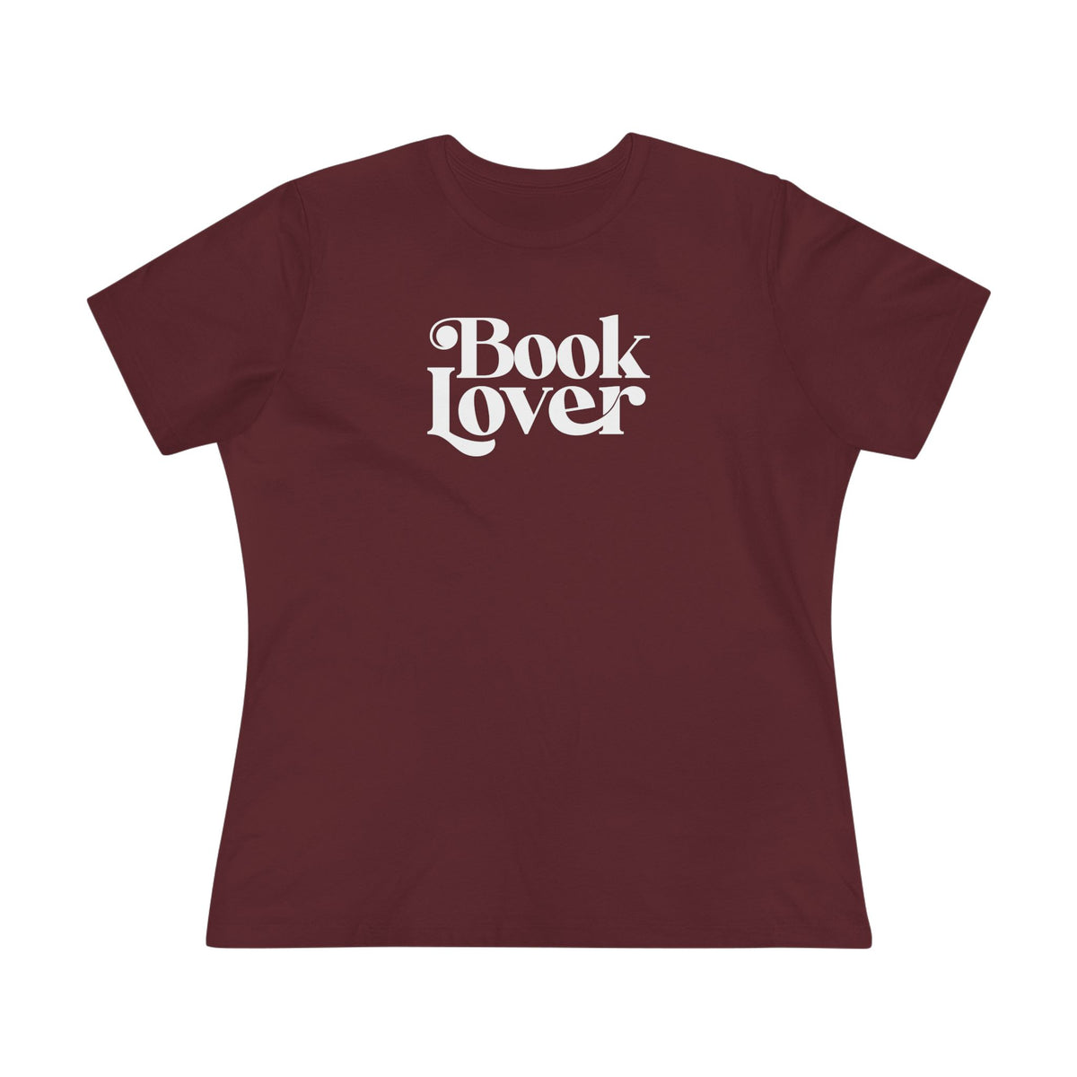 Book Lover Women’s Tee - Vintage Script Literary Graphic T-Shirt