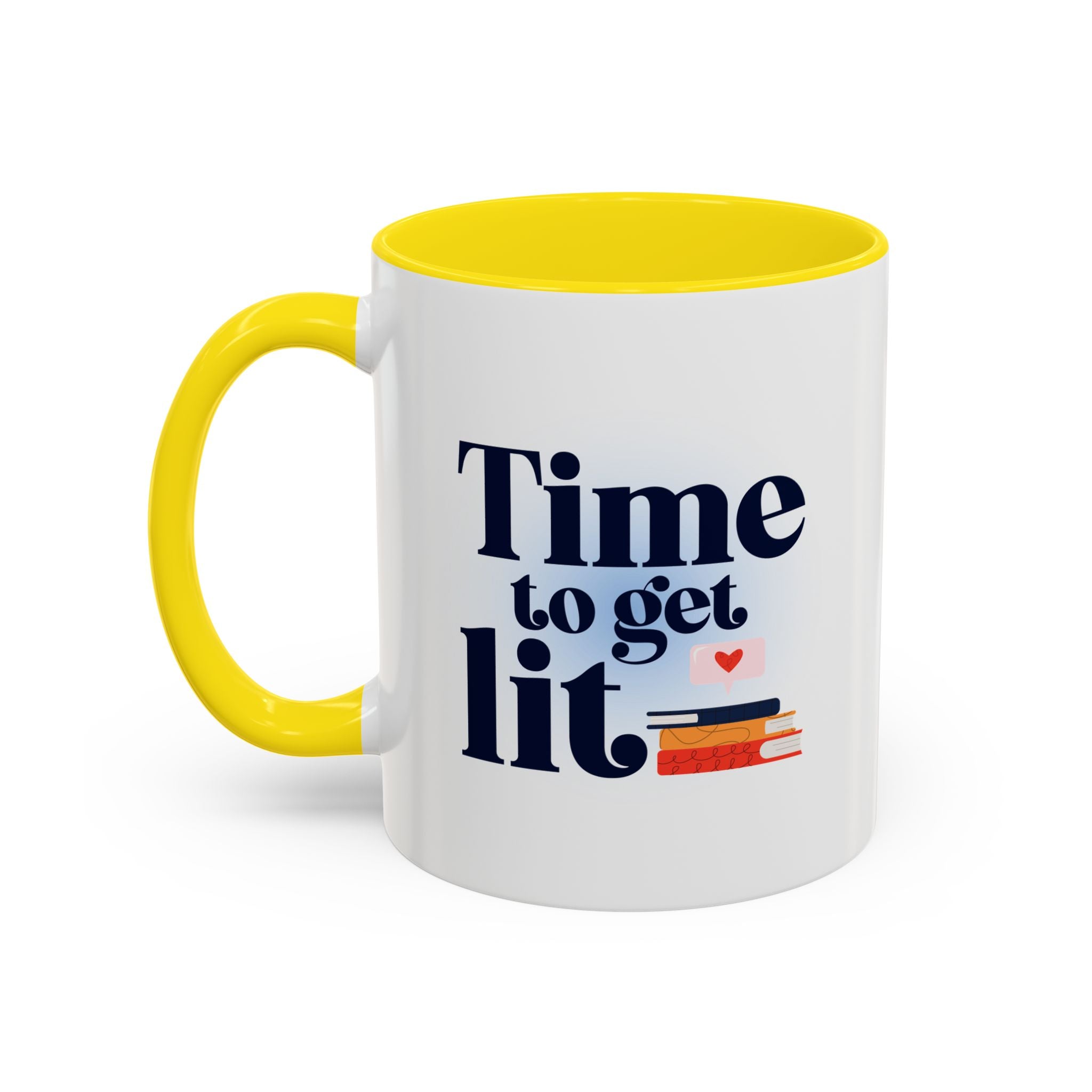 Time to Get Lit Coffee Mug — Book Lover Accent Mug (11/15 oz) | Book Lover Gift | Teacher Gift