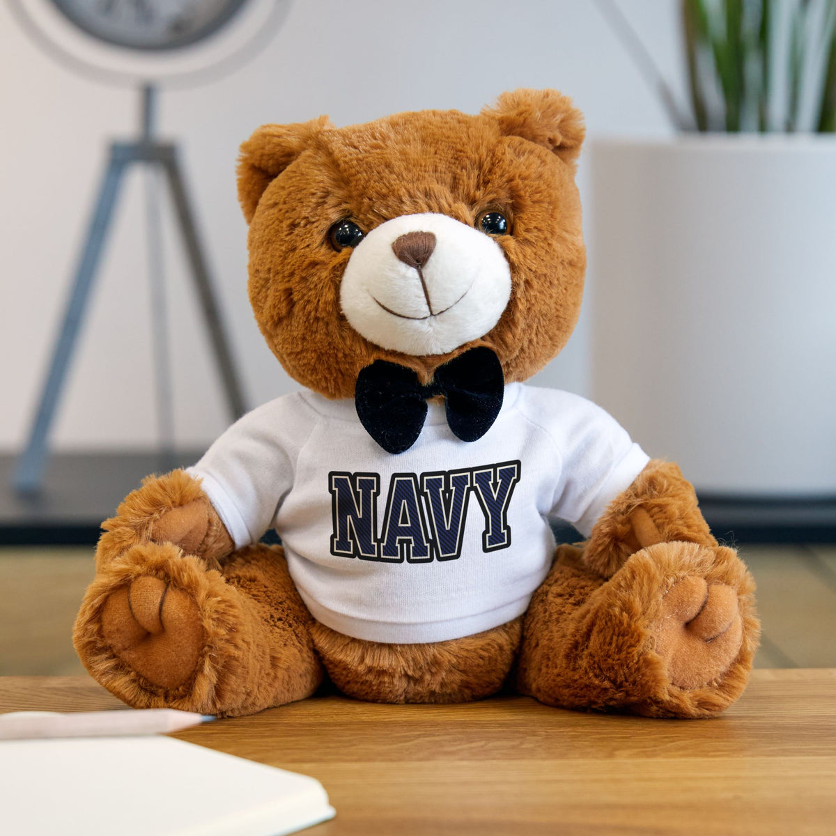 Navy Teddy Bear Plush with T-Shirt