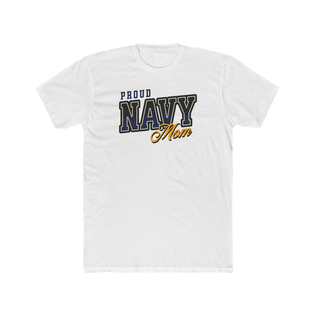 Proud Navy Mom Cotton Tee