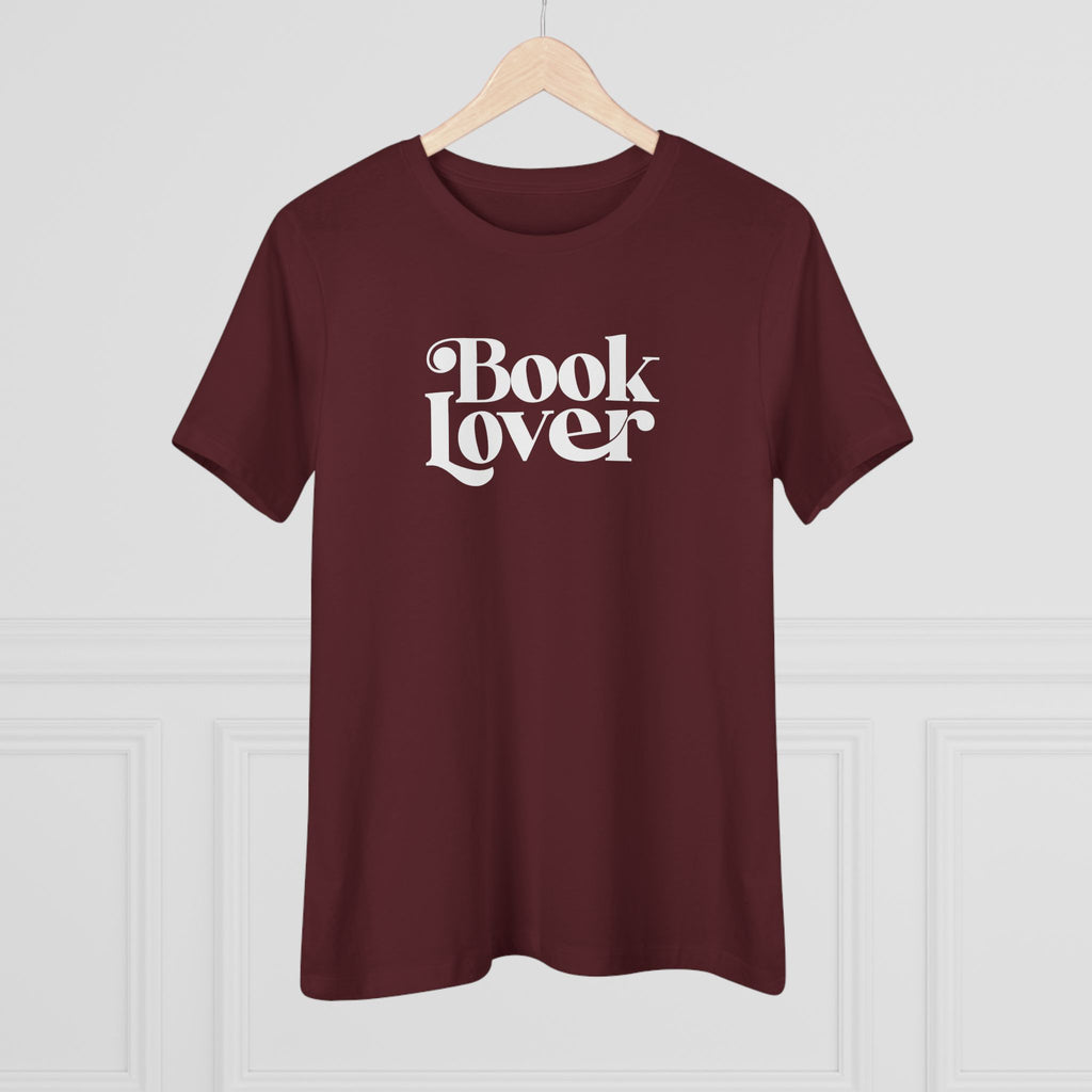 Book Lover Women’s Tee - Vintage Script Literary Graphic T-Shirt