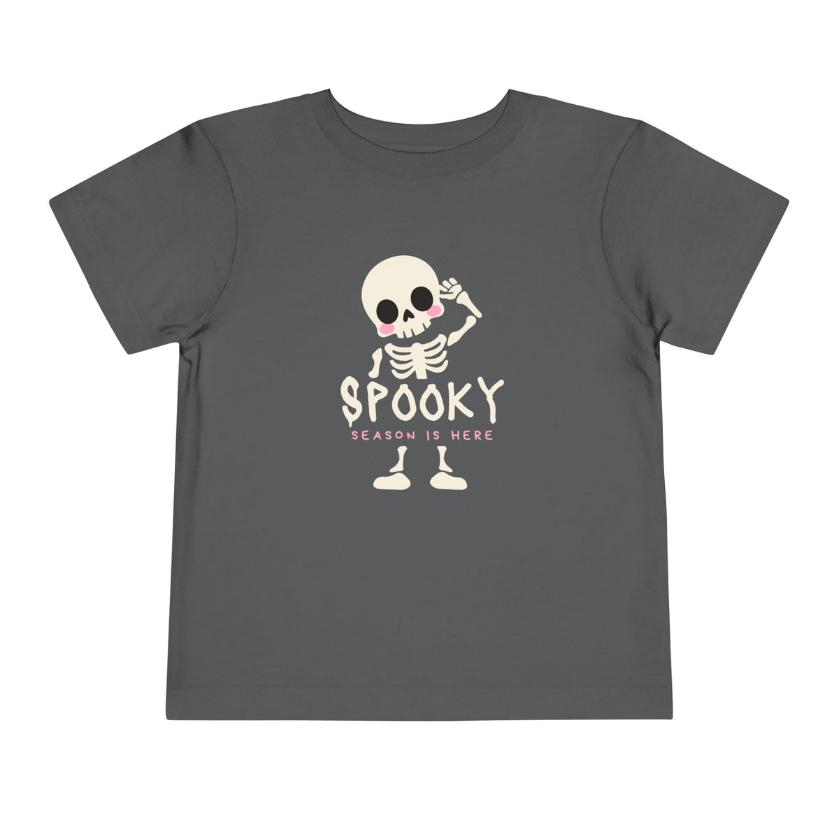 Spooky Season Is Here Toddler Tee — Cute Skeleton Halloween Shirt