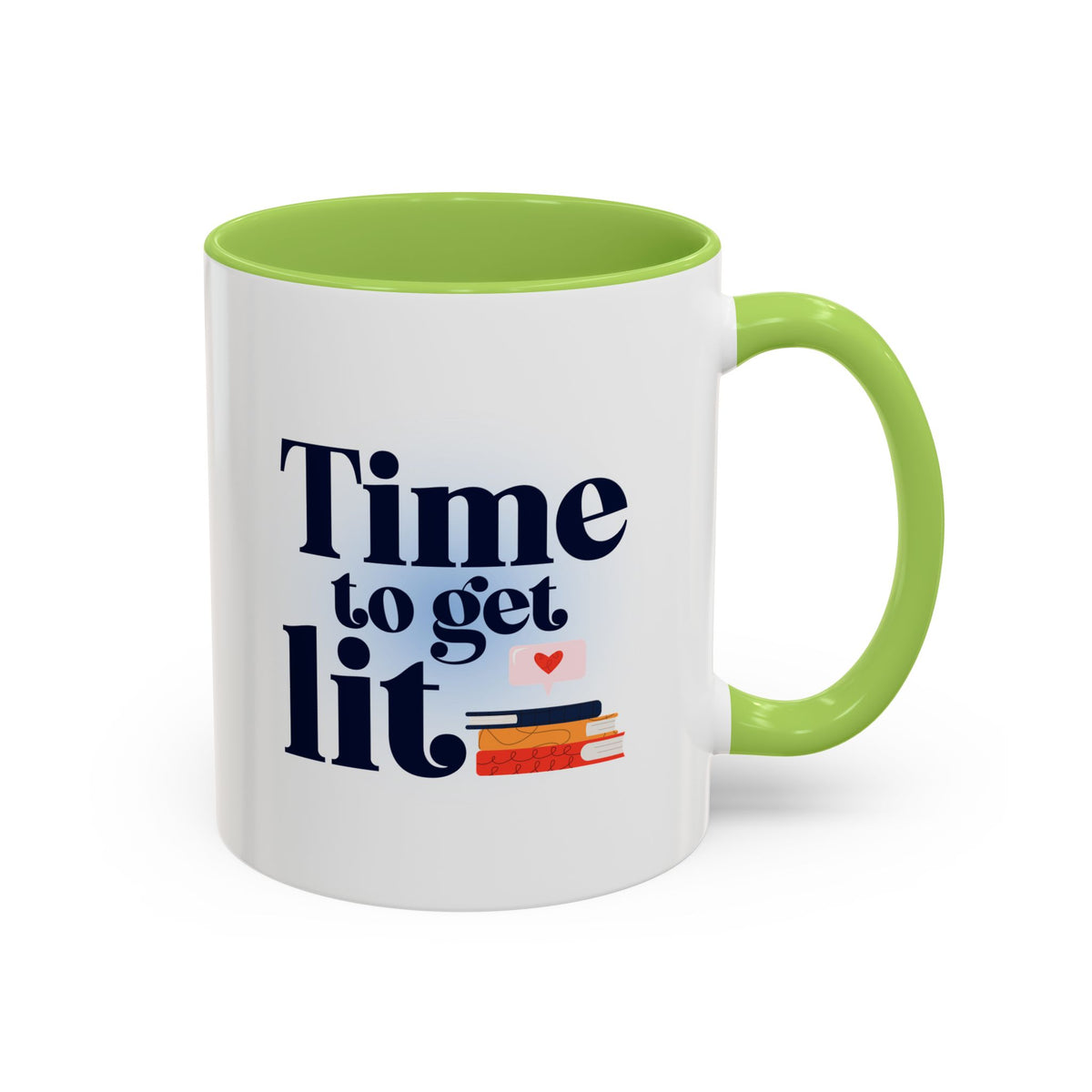 Time to Get Lit Coffee Mug — Book Lover Accent Mug (11/15 oz) | Book Lover Gift | Teacher Gift