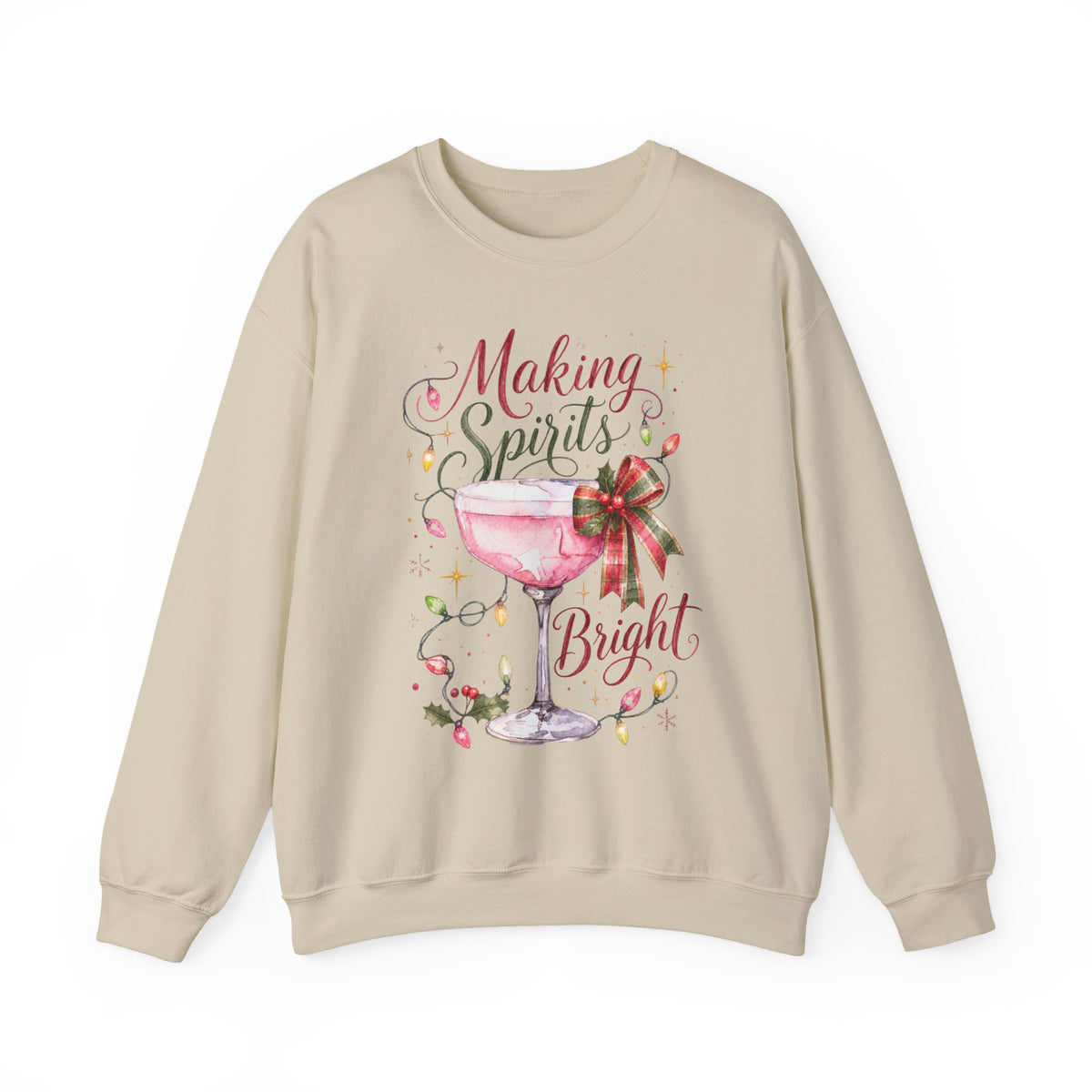 Making Spirits Bright Christmas Cocktail Sweatshirt