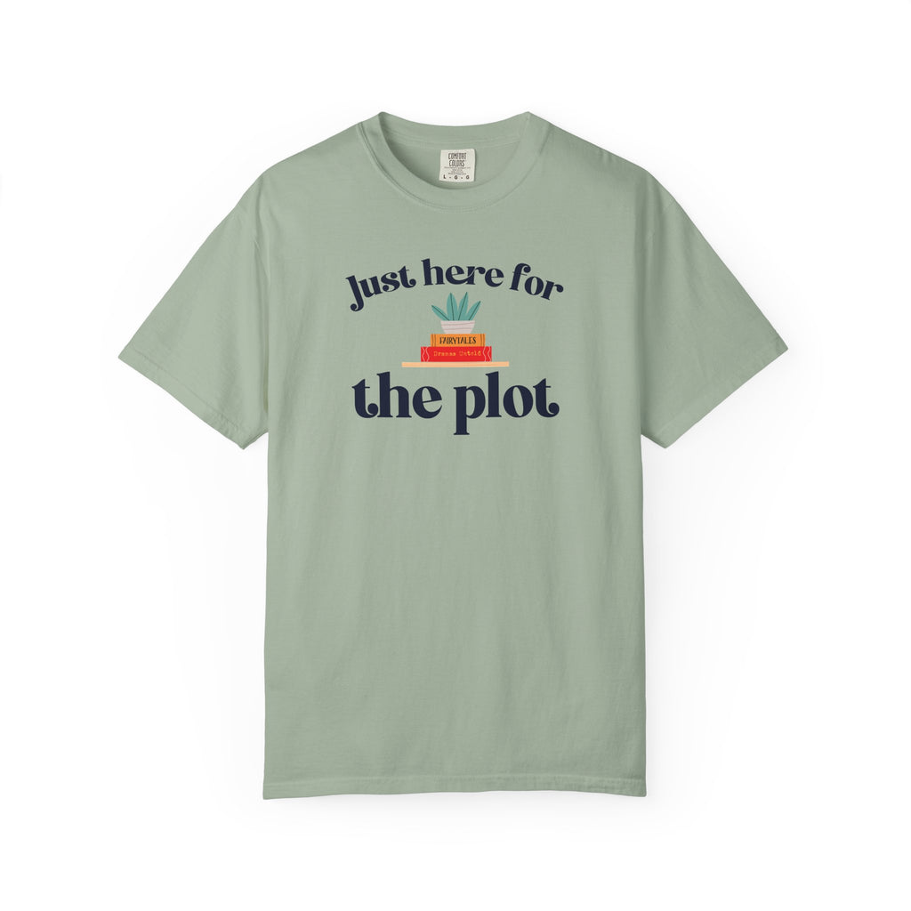 Just Here for the Plot T-Shirt | Book Lover Graphic Tee | Reader Gift | Teacher Gift
