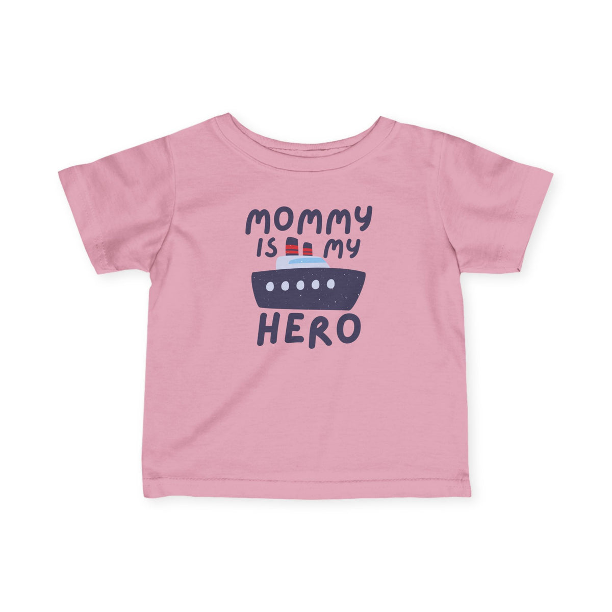 Mommy Is My Hero Infant Baby Tee - Navy Military Family