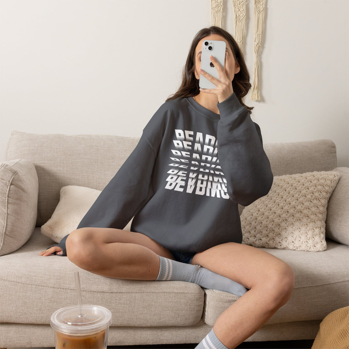 Reading (Book Pages) Graphic Sweatshirt
