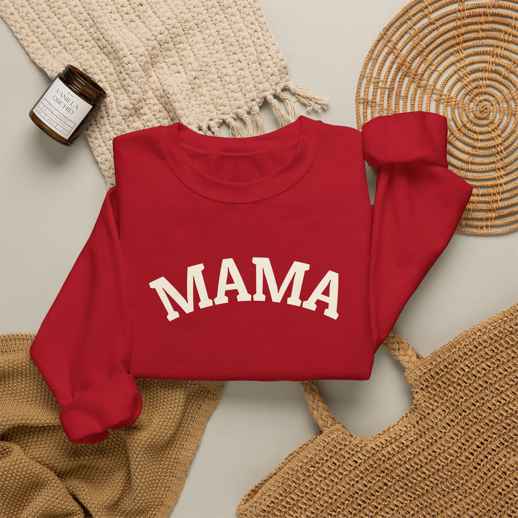 Mama Crewneck Sweatshirt - Cozy Neutral Mom Pullover with Personalization