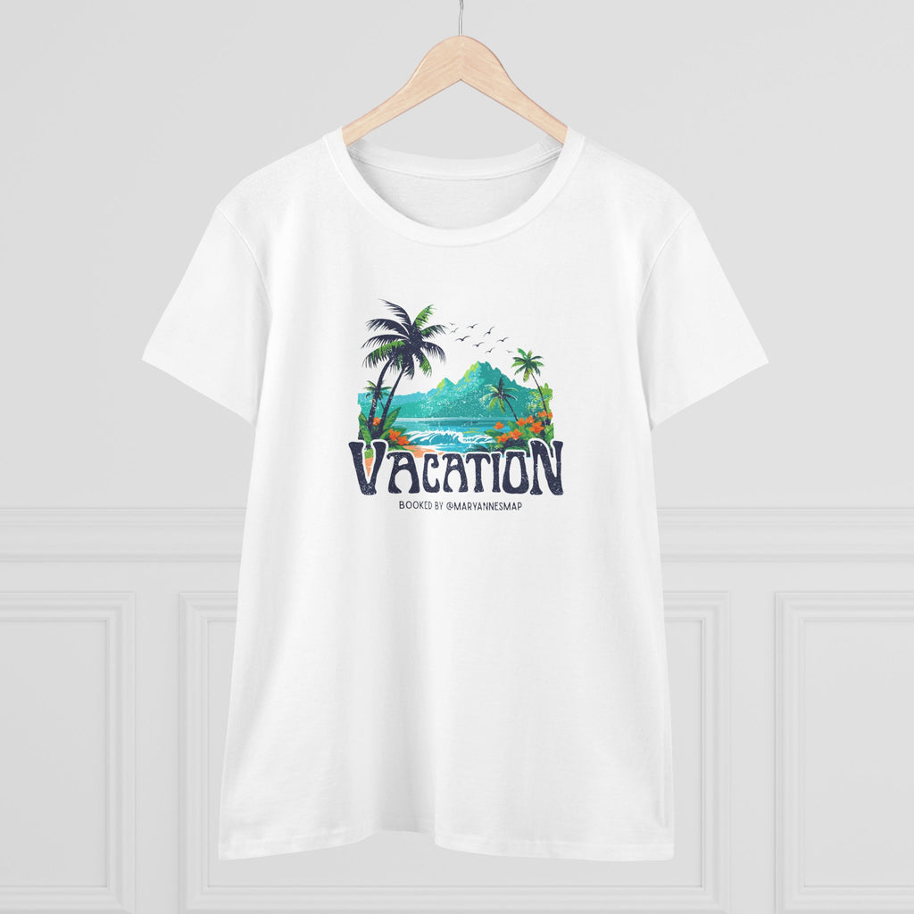 Vacation Tropical Women's Tee – Island Palm Beach Graphic T-Shirt