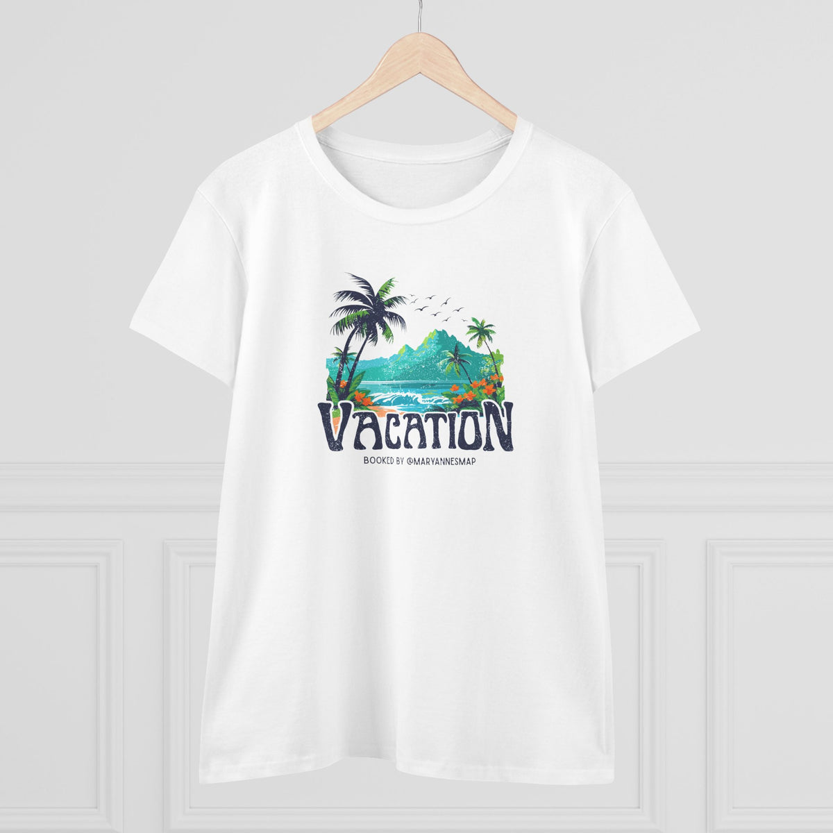 Vacation Tropical Women's Tee – Island Palm Beach Graphic T-Shirt