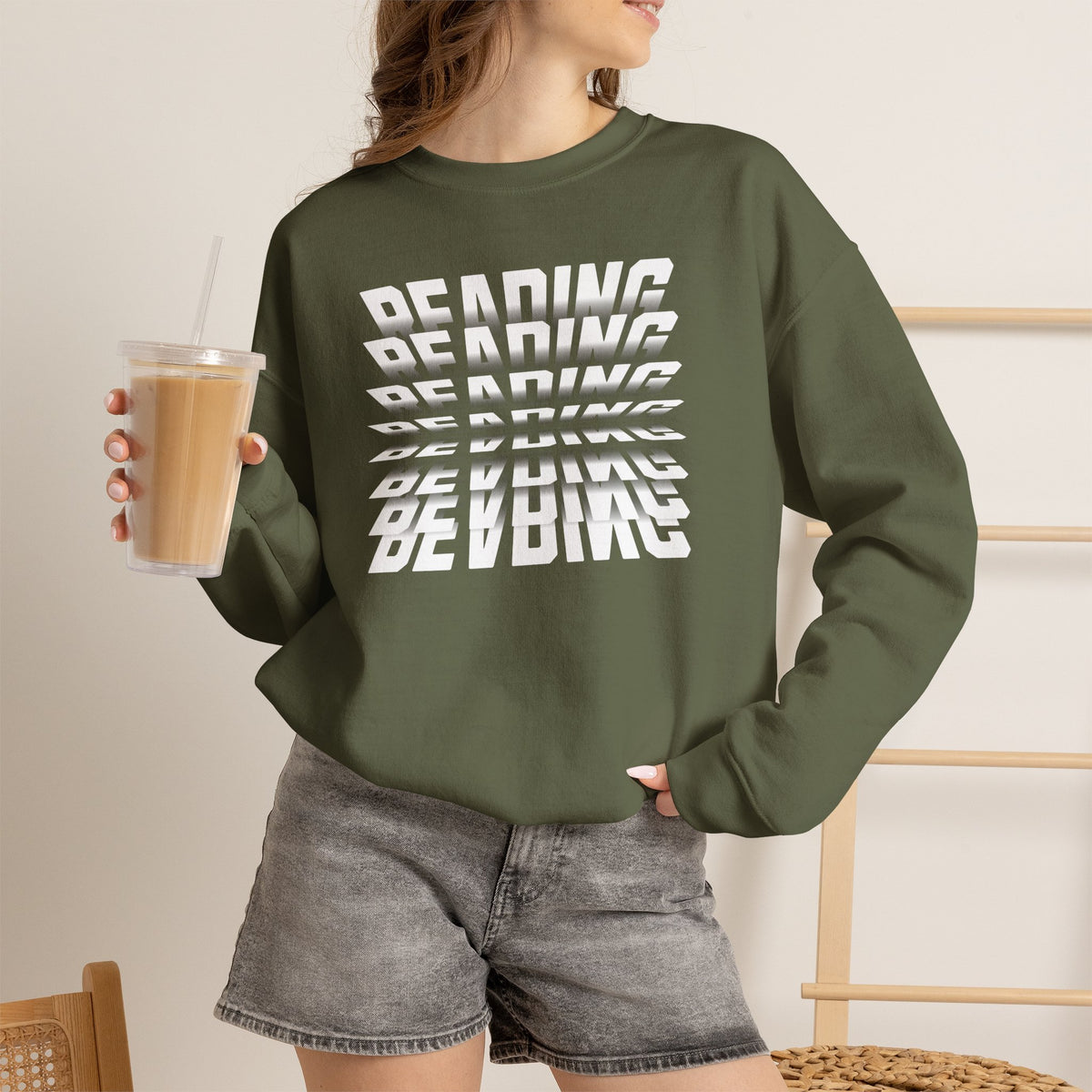 Reading (Book Pages) Graphic Sweatshirt