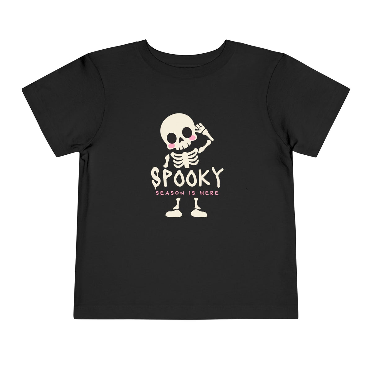 Spooky Season Is Here Toddler Tee — Cute Skeleton Halloween Shirt