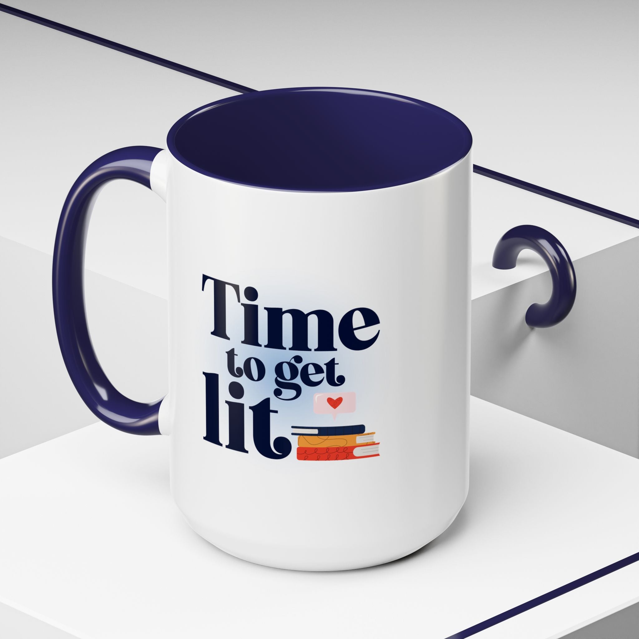 Time to Get Lit Coffee Mug — Book Lover Accent Mug (11/15 oz) | Book Lover Gift | Teacher Gift