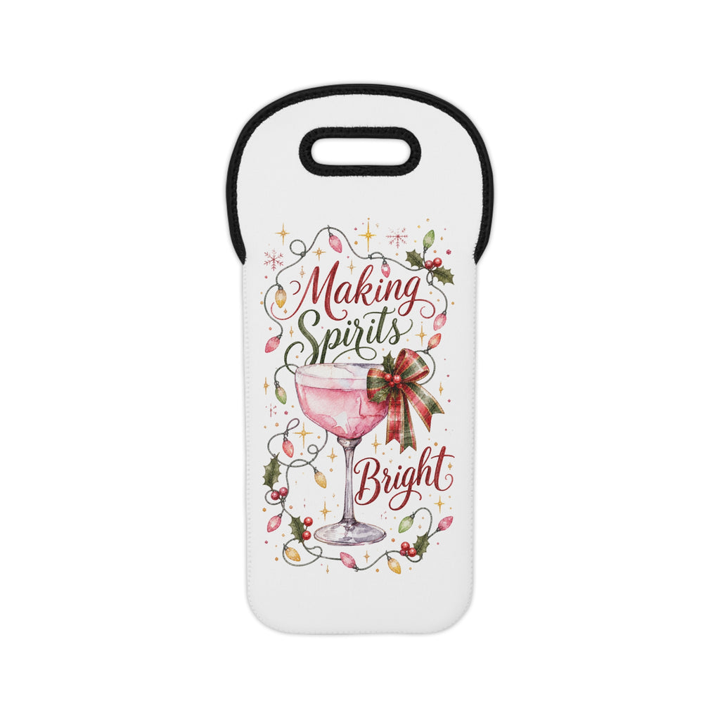 Making Spirits Bright - Christmas Wine Tote Bag