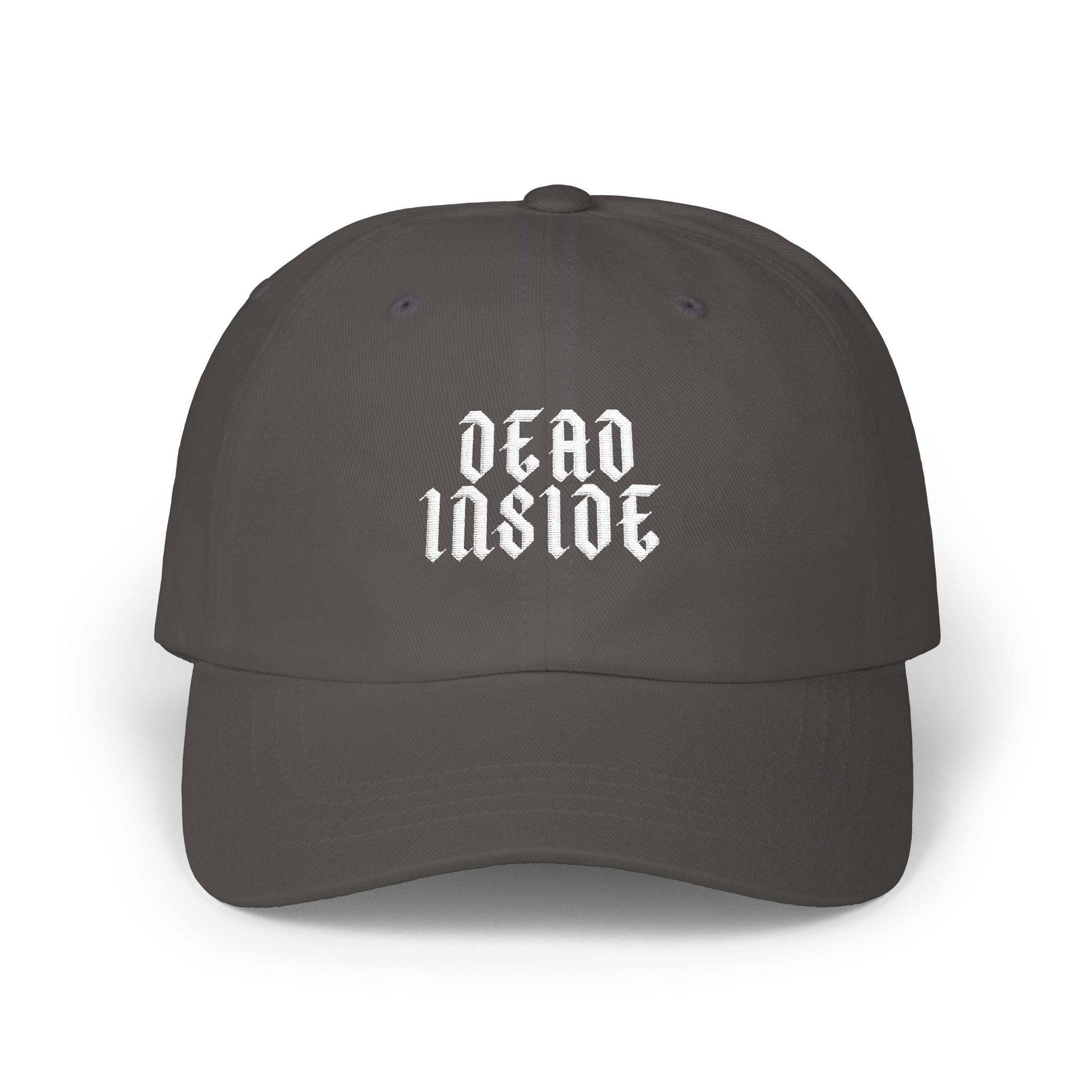 Dead Inside Dad Cap – Gothic Embroidered Baseball Hat