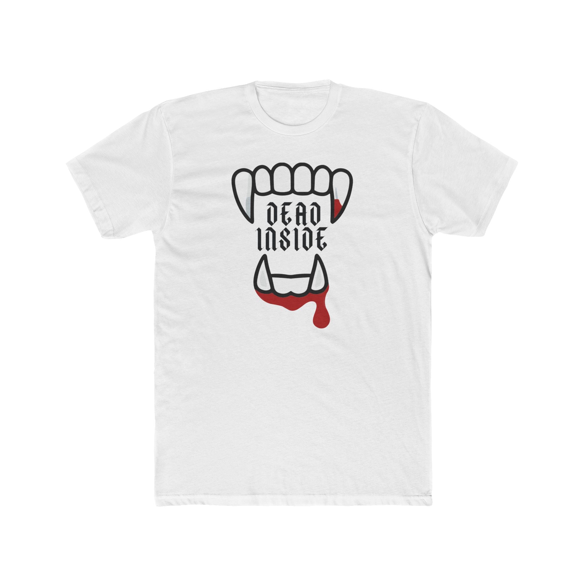 Dead Inside Vampire Fangs T‑Shirt — Gothic Horror Graphic Tee