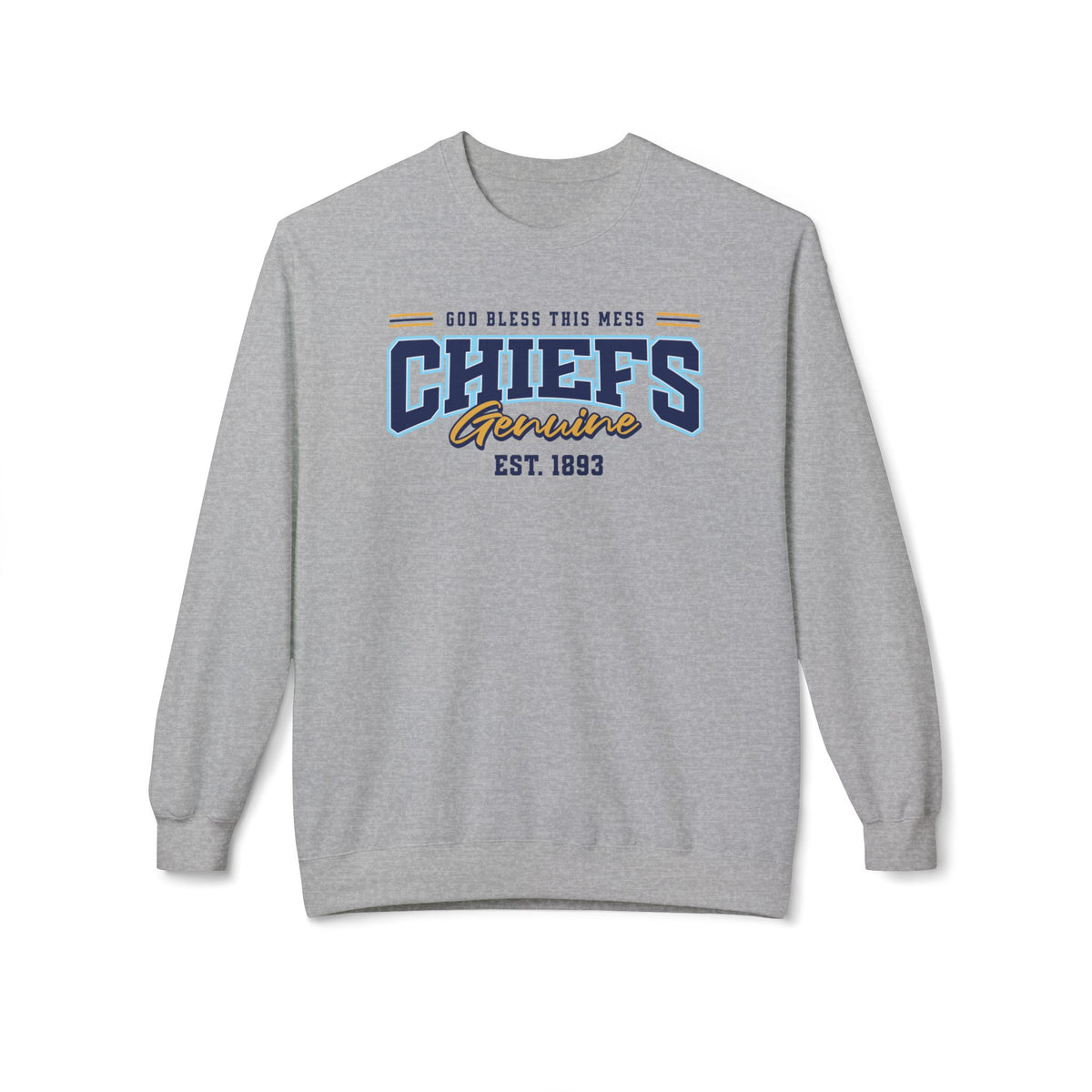 Chiefs Vintage Crewneck Sweatshirt – "God Bless This Mess" Graphic