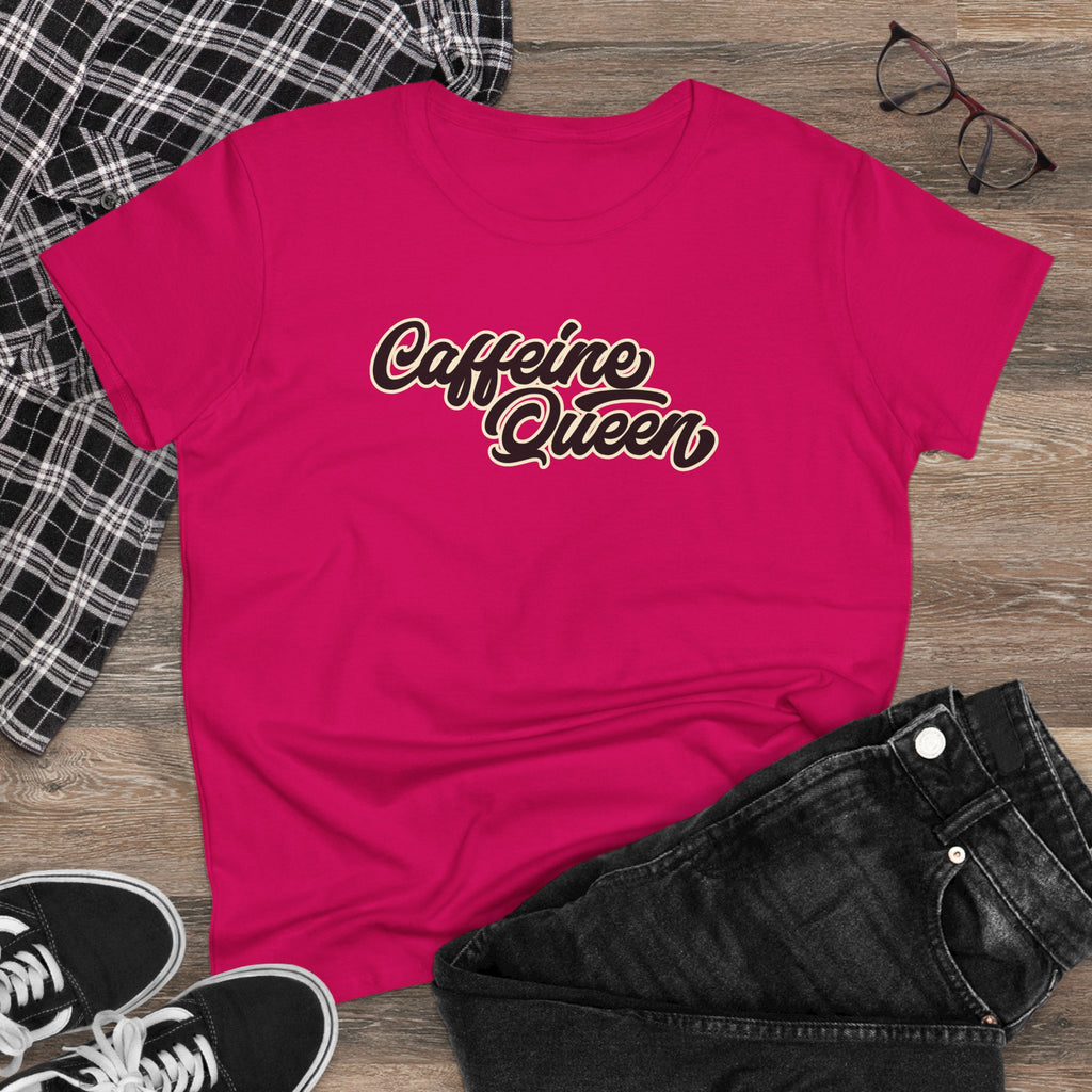Caffeine Queen Tee — Women's Coffee Lover Graphic T-Shirt